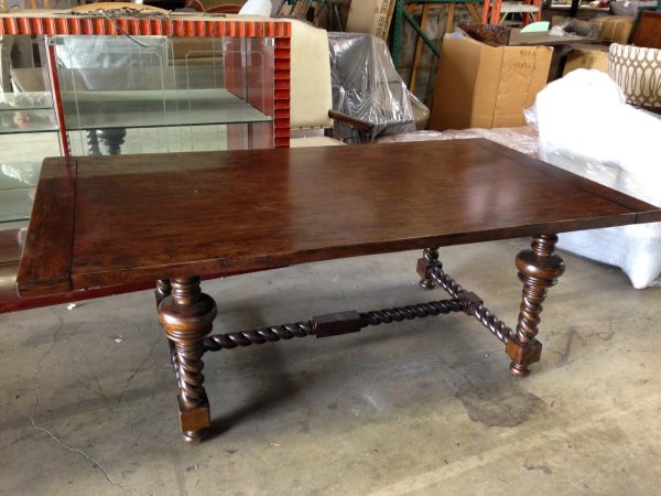 Expandable Barley Twist Transitional Dining Table - Image 7