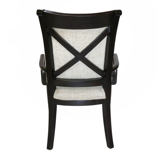 Lancaster X-Back Transitional Arm Dining Chair - Image 7
