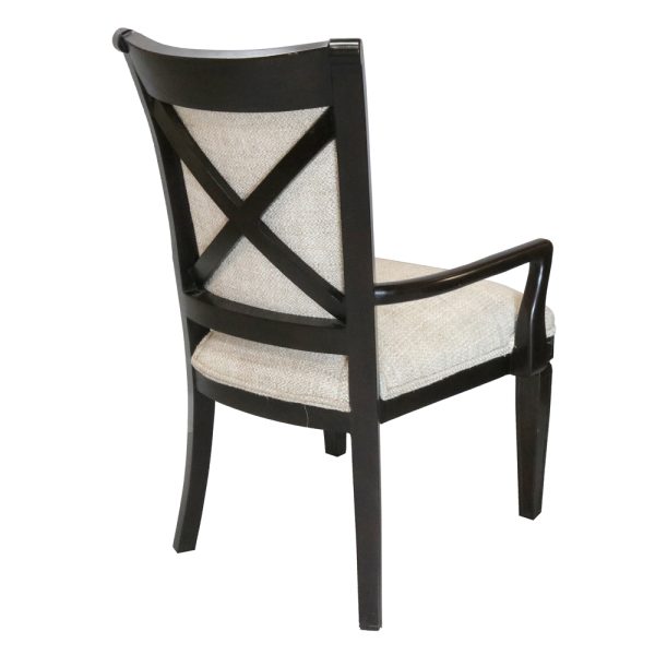 Lancaster X-Back Transitional Arm Dining Chair - Image 8
