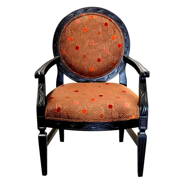 Louis XVII Oval Back Accent Arm Chair - Image 10