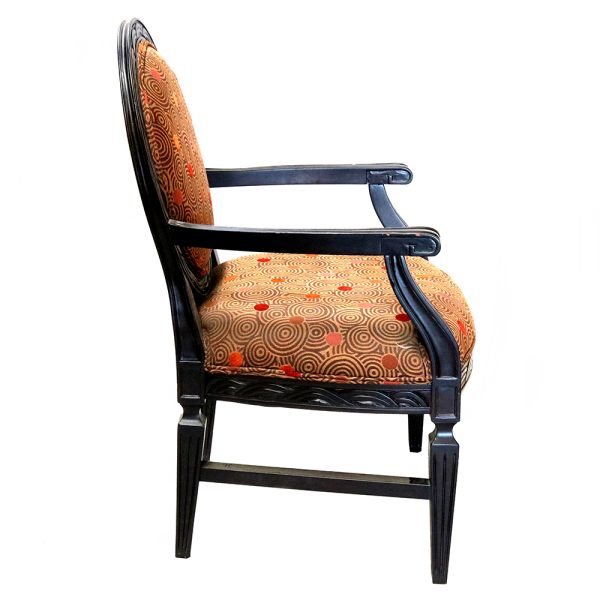Louis XVII Oval Back Accent Arm Chair - Image 9