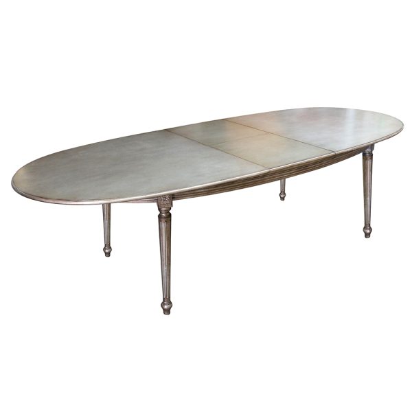 Louis XVI Extendable Oval Wood Top Table - Image 4
