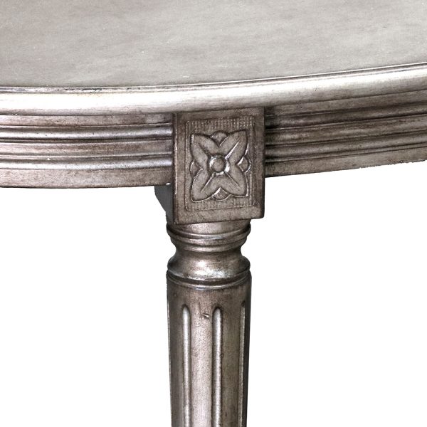 Louis XVI Extendable Oval Wood Top Table - Image 2