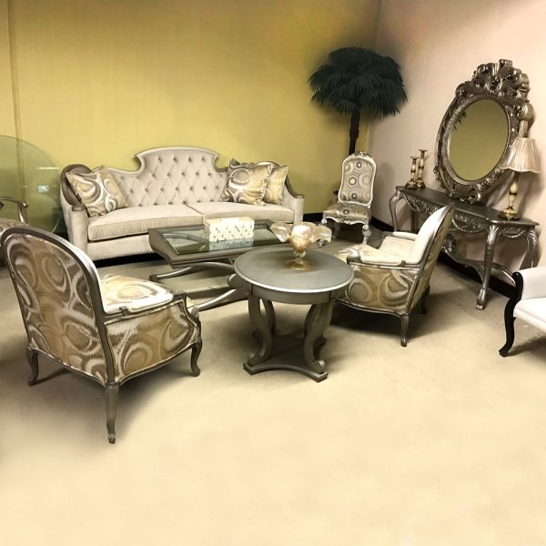 Monaliza Tufted Back Traditional 4 Piece Sofa Set - Image 5