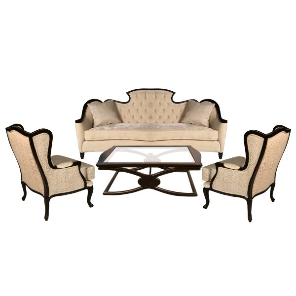 Monaliza Tufted Back Traditional 4 Piece Sofa Set - Image 4
