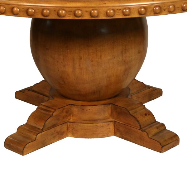 Round Wood Top Traditional Dining Table - Image 2