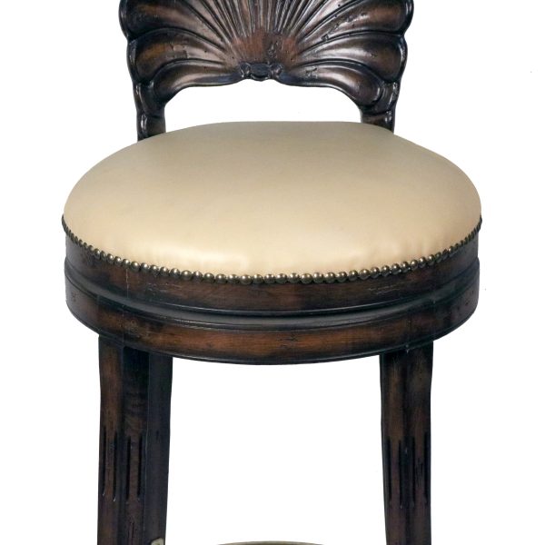 Shell Back Swivel Barstool Furniture - Image 11