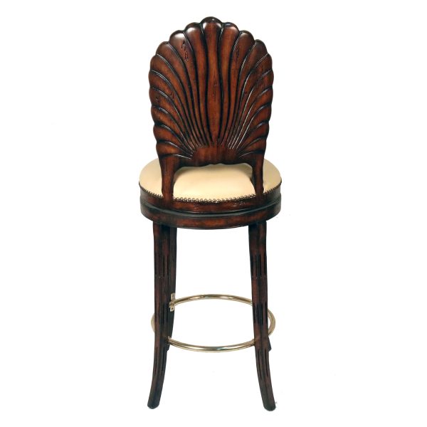 Shell Back Swivel Barstool Furniture - Image 4
