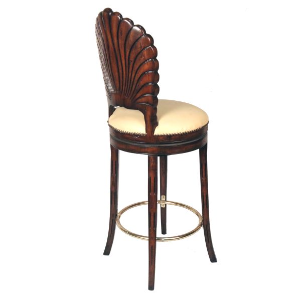 Shell Back Swivel Barstool Furniture - Image 5