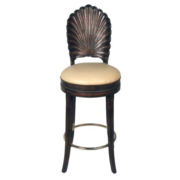 Shell Back Swivel Barstool Furniture - Image 10
