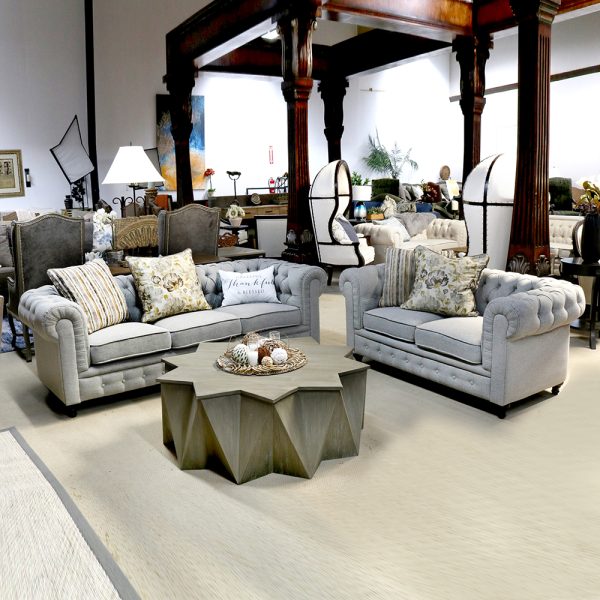 The Evana Tufted Sofa Loveseat Furniture Set