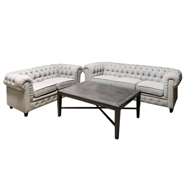 The Evana Tufted Sofa Loveseat Furniture Set - Image 2