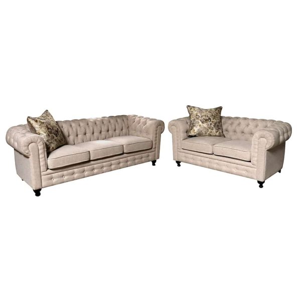 The Evana Tufted Sofa Loveseat Furniture Set - Image 4