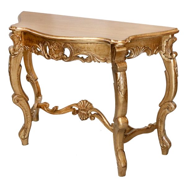 Traditional Louis XV Wall Console and Mirror Set - Image 2