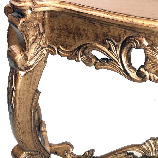 Traditional Louis XV Wall Console and Mirror Set - Image 4