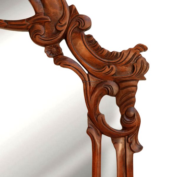 Mid-19th Century Traditional Carved Accent Mirror - Image 3