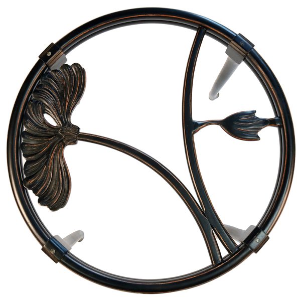 Round Flower Dining Glass Top Table - Image 2
